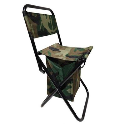 Cadeira Bolsa Portatil 2 Em 1 Dobravel Camuflada Pesca Acampamento Fila Camping Piquenique Praia