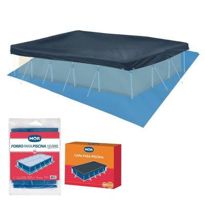 Capa E Forro Para Piscina 10000 Litros Mor