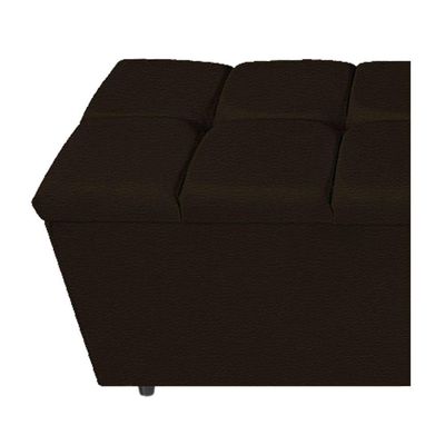 Calçadeira Estofada Manchester 160cm Queen Size Corano Marrom
