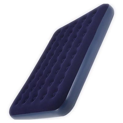 Kit 2 Colchões Infláveis Solteiro + 1 Colchão Casal Flocked Comfort Com Bomba Manual Vg Plus