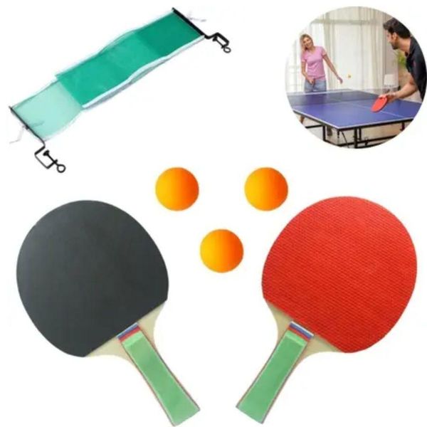 Jogo De Ping Pong 2 Raquetes Com Rede E Tres Bolinhas Para Iniciantes