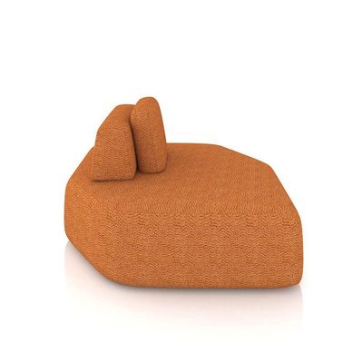 Sofá Módulo Chaise 165cm Orgânico Sala Berlim Bouclê Caramelo K01 - D'rossi