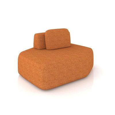 Sofá Módulo Chaise 165cm Orgânico Sala Berlim Bouclê Caramelo K01 - D'rossi