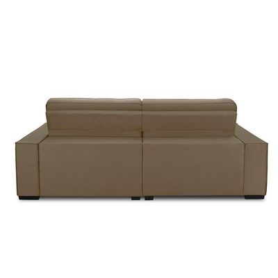 Sofa Retratil Reclinavel 2 Lugares 2,30 Vitória Veludo Capuccino Lansofbr