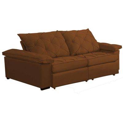 Sofá Retrátil E Reclinável 2,40m Clara | Conforto Premium E Design Elegante Terracota