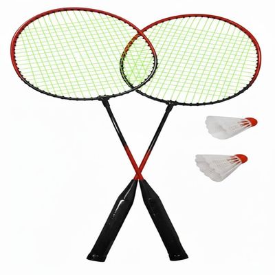 Kit Badminton 2 Raquetes Peteca Jogo De Frescobol Raqueteira Esporte Com Bolsa