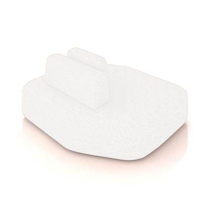 Sofá Módulo Chaise 165cm Orgânico Sala Berlim Bouclê K01 - D'rossi Off White