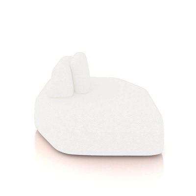 Sofá Módulo Chaise 165cm Orgânico Sala Berlim Bouclê K01 - D'rossi Off White