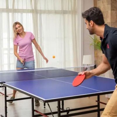 Kit Completo De Ping Pong Com Rede Duas Raquetes E Tres Bolinhas