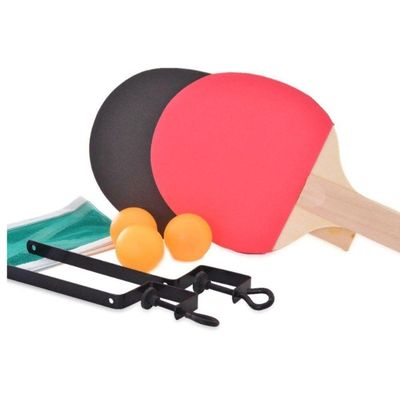 Kit Completo De Ping Pong Com Rede 2 Raquetes E 3 Bolinhas