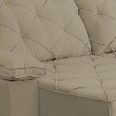 Sofá Retrátil E Reclinável 2,30m Clara | Conforto Premium E Design Elegante Capuccino