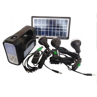 Kit Lanterna Placa Solar Carregador Portatil Emergência