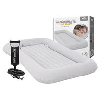 Colchão Inflável Cama Infantil Cool Night Aveludado Com Bomba Manual Vg Plus