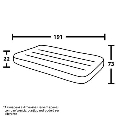 Colchão Inflável Solteiro Flocked Comfort Vg Plus