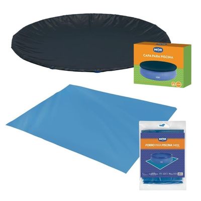 Capa E Forro Para Piscina 3400 Litros Mor
