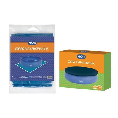 Capa E Forro Para Piscina 3400 Litros Mor