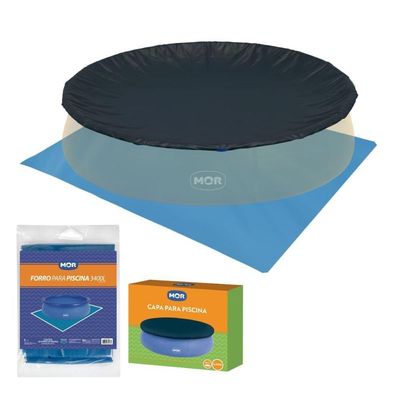 Capa E Forro Para Piscina 3400 Litros Mor