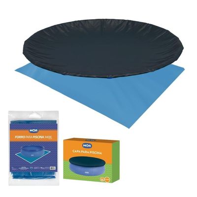 Capa E Forro Para Piscina 3400 Litros Mor