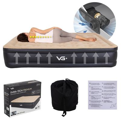 Colchão Inflável Casal Queen Dura Tech Premium Resistente Com Bomba Elétrica Embutida Vg Plus 110v