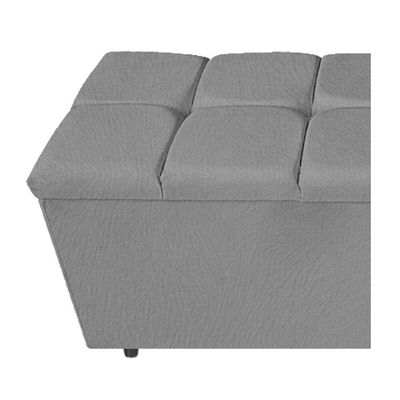 Calçadeira Estofada Manchester 195 Cm King Size Suede Cinza