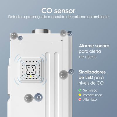 Aquecedor de Água a Gás Electrolux Exaustão Forçada 22L GLP Digital Experience com CO Sensor (H22BG) Bivolt