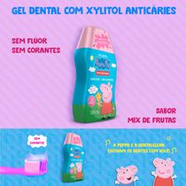 ESCOVA BABY AZUL + GEL DENTAL SEM FLUOR PEPPA  - DENTALCLEAN