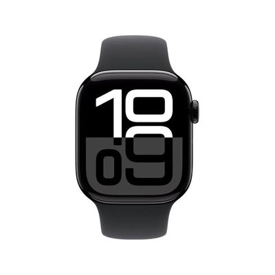 Apple Watch Series 10 (GPS 42 mm) Caixa Preto Brilhante em Alumínio com Pulseira Esportiva Preta (Jet Black)