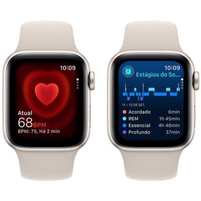 Apple Watch SE (GPS 40 mm) Caixa Estelar de Alumínio Pulseira Esportiva Estelar