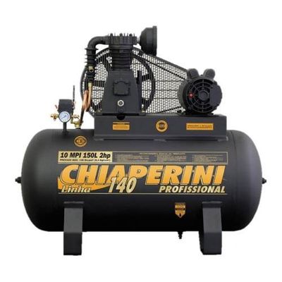Compressor Chiaperini 10 Mpi 150 Litros 140 Lbs 2 Cv Monofásico