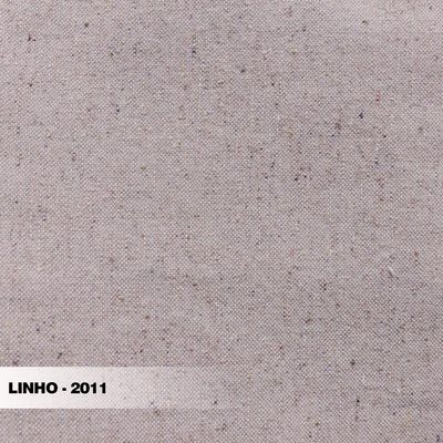 Sofá Decorativo 3 Lugares 200cm Pés em Aço Stagno Linho Areia Rústica - Gran Belo
