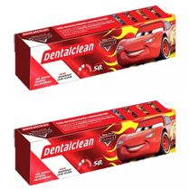 2x GEL DENTAL INFANTIL CARROS - MORANGO - 50G - DENTALCLEAN