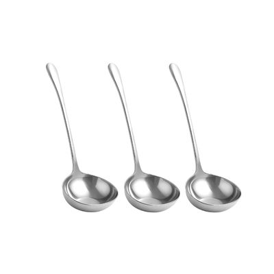 Concha Aço Inox Servir Molhos Sopas Caldos 28cm Jogo 3un