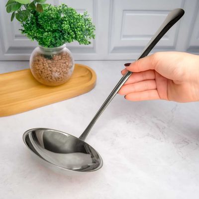 Concha Aço Inox Servir Molhos Sopas Caldos 28cm Jogo 3un