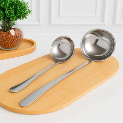 Concha Aço Inox Servir Molhos Sopas Caldos 28cm Jogo 3un