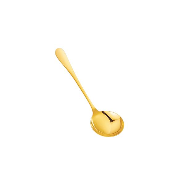 Concha Dourada Aço Inox Servir Molhos Sopas Caldos 19,5cm