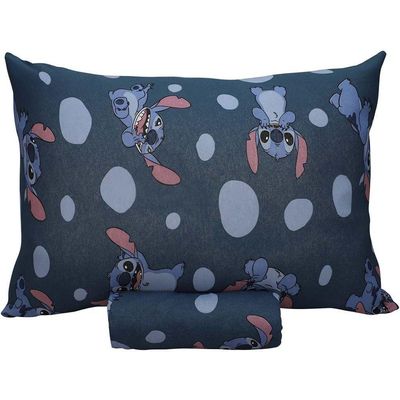 Jogo De Cama Solteiro 2 Pçs Stitch Disney Kids 70% Algodão 30% Poliéster Stitch Pedras