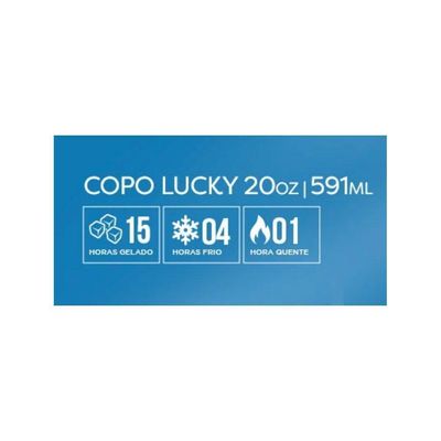 Copo Térmico Cerveja Lucky 591ml Inox Porsche Blue Gluck