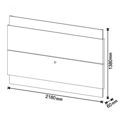 Rack Com Painel Classic +3g 2.2 Nature Com Off White - Imcal Móveis