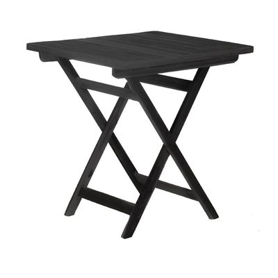 Kit Mesa Dobrável Com 2 Cadeiras 100% Madeira De Lei Ypê Preto