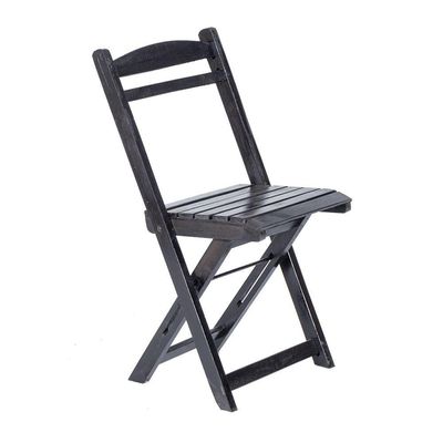 Kit Mesa Dobrável Com 2 Cadeiras 100% Madeira De Lei Ypê Preto