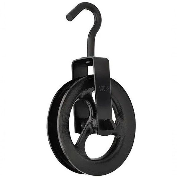 Roldana De Ferro 160mm Com Gancho Paraboni 100156