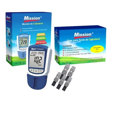 Monitor De Perfil Lipídico Completo + 25 Tiras Para Medição