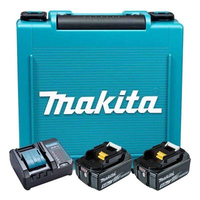 Kit De Energia 18v Lxt Makita Kitmak1850b 02 Baterias 5ah + Carregador