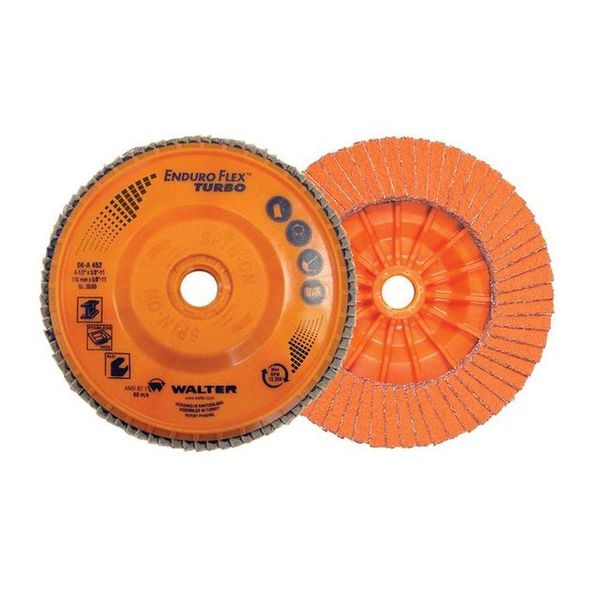 Disco De Lixa Flap 4.1-2 Enduro Turbo Walter 06a452 Grão 36-60 – Durável
