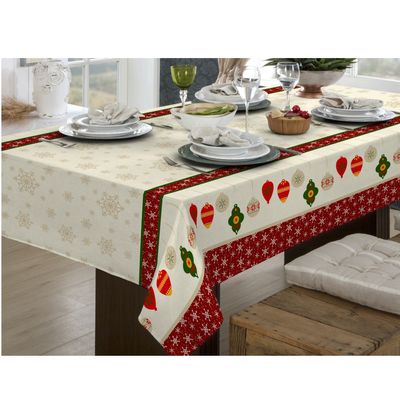 Toalha Mesa Retangular Bella Mesa 140x210cm Natal Raner