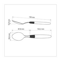 Kit 24 Colher Mesa Tramontina Ipanema Inox Branco