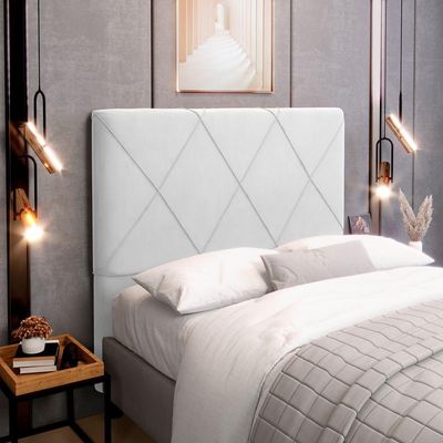 Cabeceira Cama Box Casal Mel 140cm Com Frame Sintético Branco - Abmaza