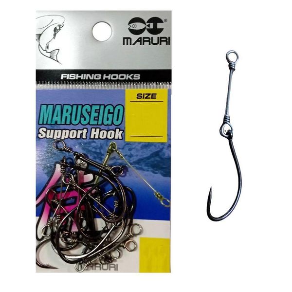 Anzol Encastoado Maruseigo Black Preto C/10 - Maruri Tamanho 16