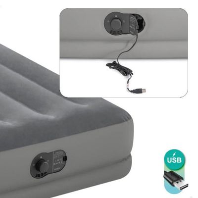 Colchão Inflável Solteiro Dura Beam Prestige Standard Bomba Usb Intex