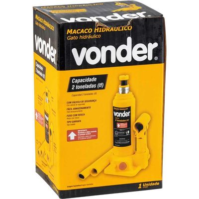 Macaco hidráulico tipo garrafa 2 toneladas (2 tf) VONDER